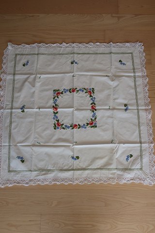 Old table cloth
With embroidery in colours - made by hand
About 100cm x 96cm
In a good condition