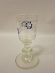 Snapseglas emaljemaletEmaljemalet snapseglas fra ca. 1880Bemærk: 2 meget små kanthak under foden og kummen er lidt slidt
